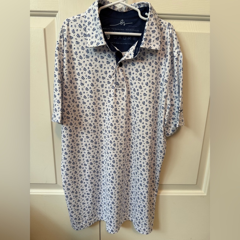 Boston Scott Boy’s Blue Floral Polo Shirt